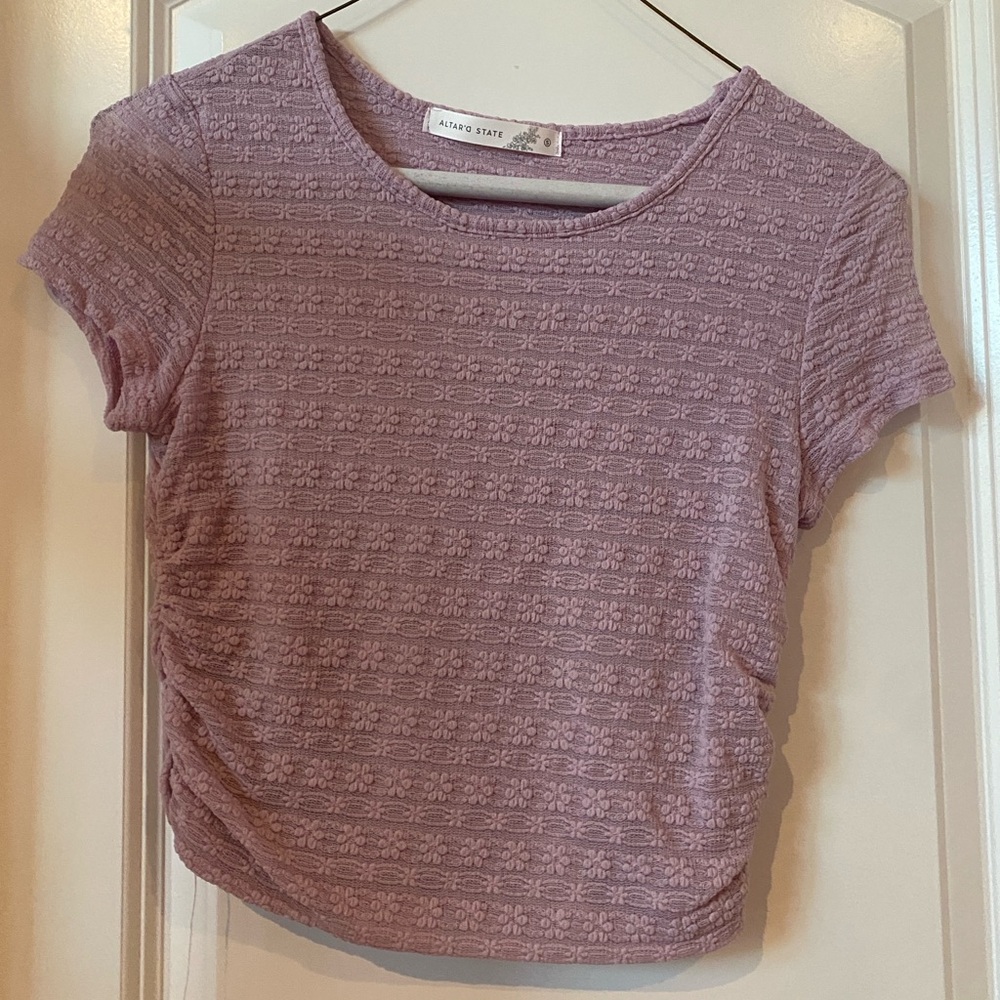 Altard State purple flower print shirt